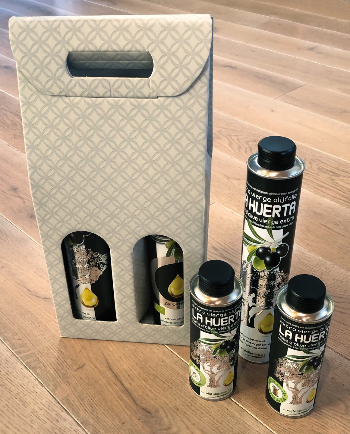 pakket olijfolie EVOO + gearomatiseerde olijfolie (3)