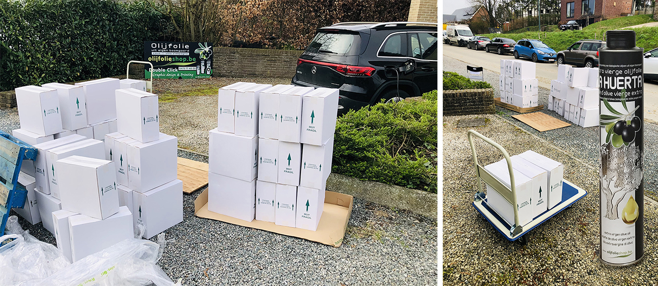 nieuwe oogst olijfolie is gearriveerd in België