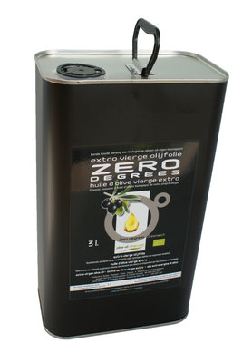 Olive oil virgin extra ZERO DEGREES - can 3 liters
